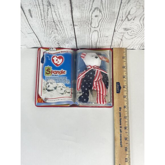 TY Teenie BEANIE BABIES "Spangle The BEAR" International 1999 Bears McDonalds - Picture 11 of 11